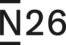 Logo der N26, unser Platz 1 der besten Neo Banken in Deutschland