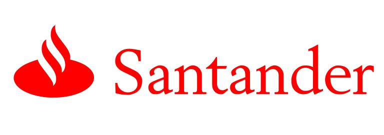 Bild des Santander Logos , der 5 besten Online Bank in Deutschland