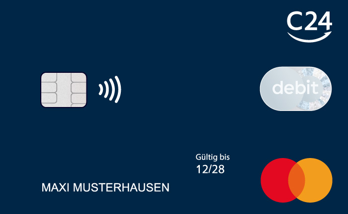 Bild der kostenlosen C24 mastercard