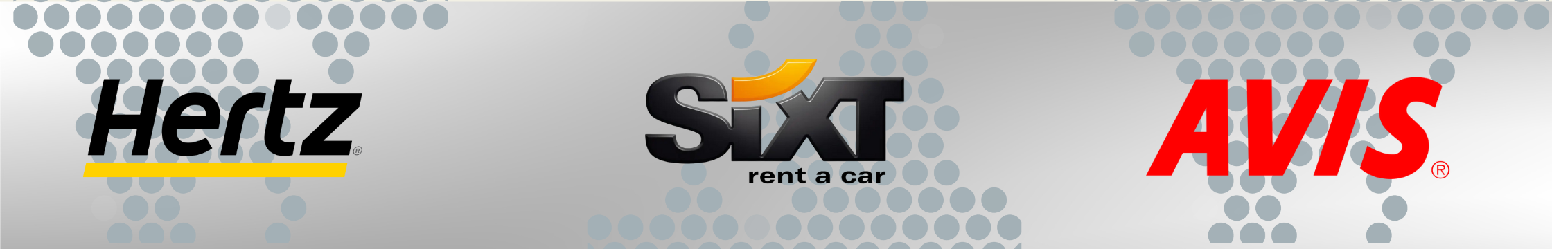 Logos der Meitwagen Status Partner Sixt Hertz und Avis