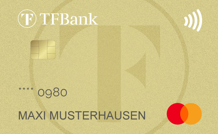 Bild der TF Mastercard Gold, der besten Reisekreditkarte in unserem Vergleich