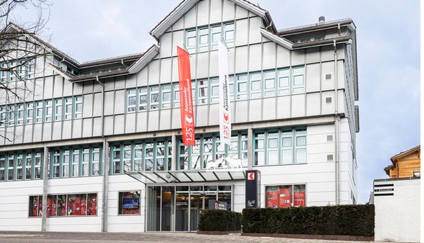 Sitz der Appenzeller Kantonalbank in Appenzell, Schweiz